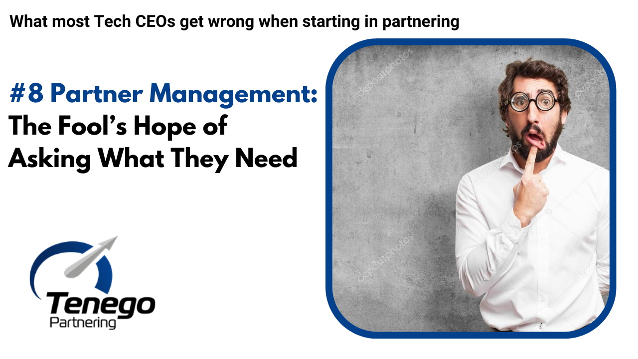Partner Management: The Fool’s Hope of Asking What They Need – What most Tech CEOs get wrong when Starting in Partnering #8
